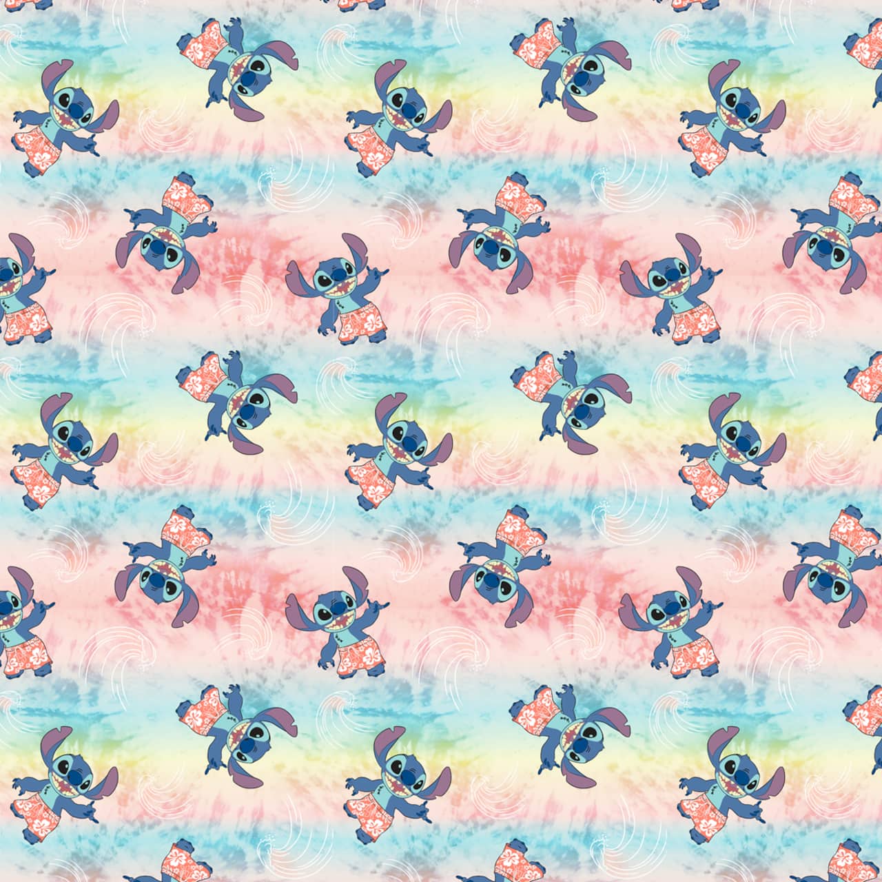 Disney&#xAE; Lilo &#x26; Stitch Tie-Dye Waves Cotton Fabric